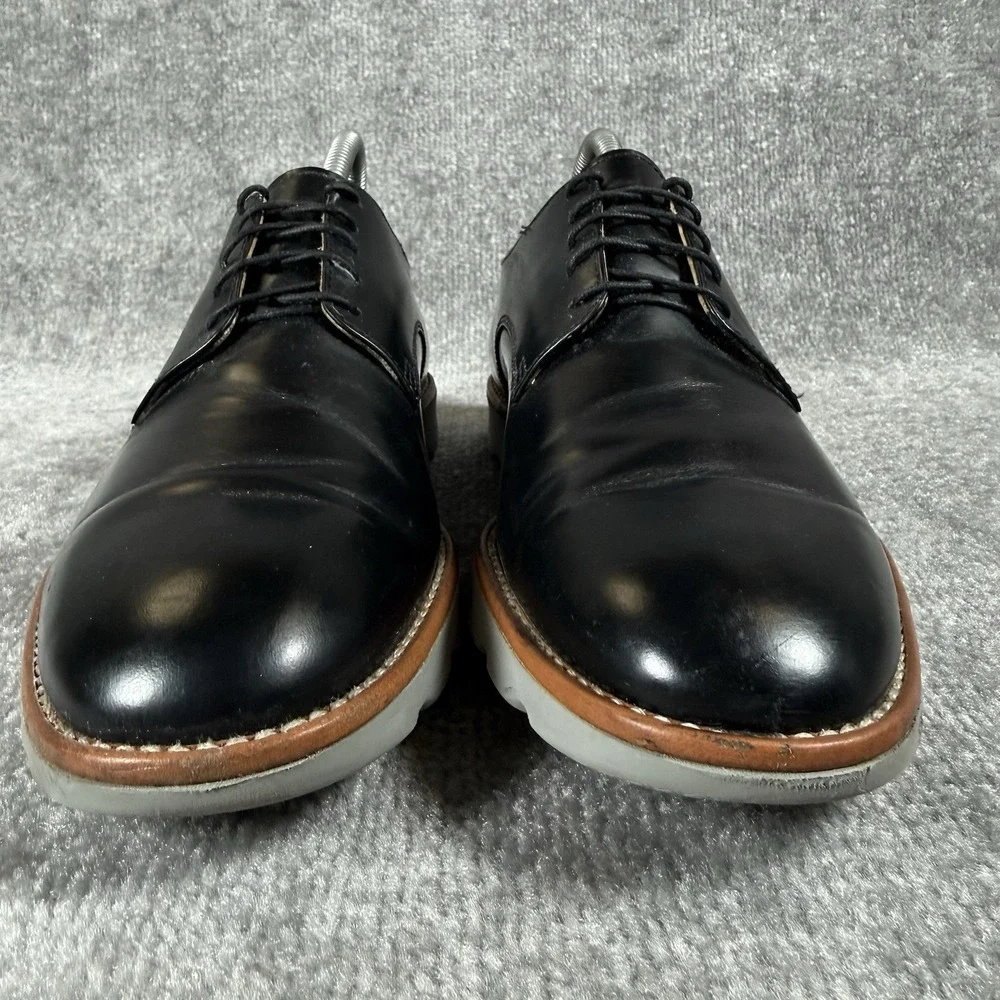Z Zegna Hybrid Dress Shoes Men's 8 Black Lace Up Plain Toe Derby Italy